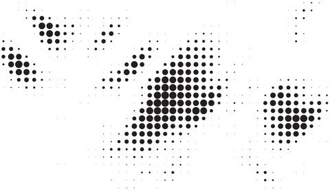 Abstract halftone pattern with black dots on a white background creating a 스톡 일러스트
