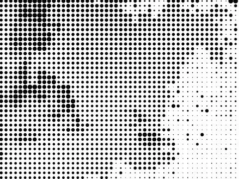 Abstract halftone pattern with black dots on a white background Stock Illustration