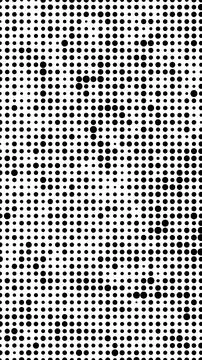 Abstract halftone pattern with black dots on a white background Stock Illustration