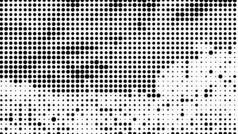 Abstract halftone pattern with black dots varying in size creating a gradie.. Illustrazione stock