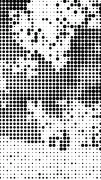 Abstract halftone pattern with black dots on a white background Stock Illustration