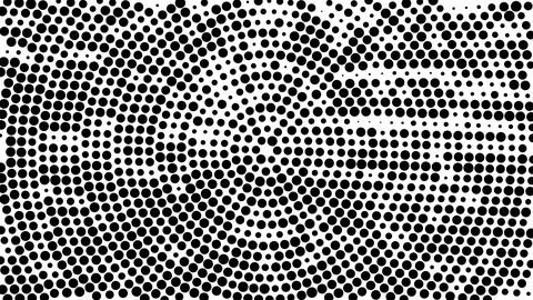 Abstract halftone pattern with black dots radiating from center in circular.. Stock Illustration