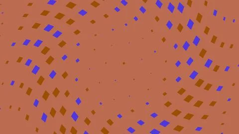 Abstract halftone pattern with blue and orange rectangles 스톡 일러스트