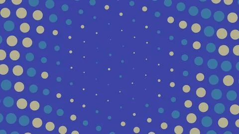 Abstract halftone pattern with blue and green circles Stockillustratie