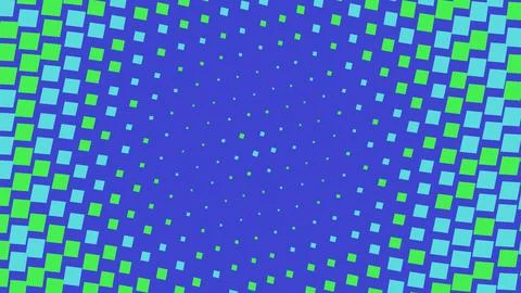 Abstract halftone pattern with blue green and cyan squares Stock Illustration