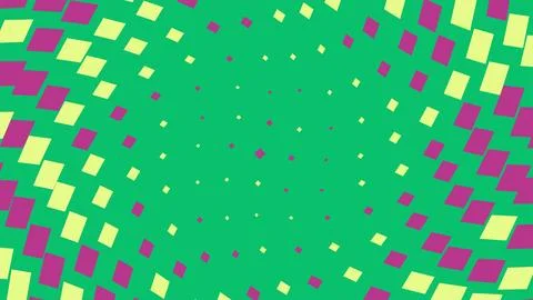 Abstract halftone pattern with colorful geometric shapes Illustrazione stock