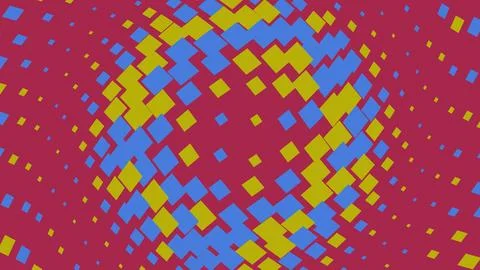 Abstract halftone pattern with colorful square shapes Stock Illustration