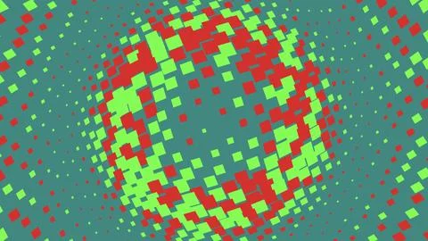 Abstract halftone pattern with colorful square shapes Stockillustratie