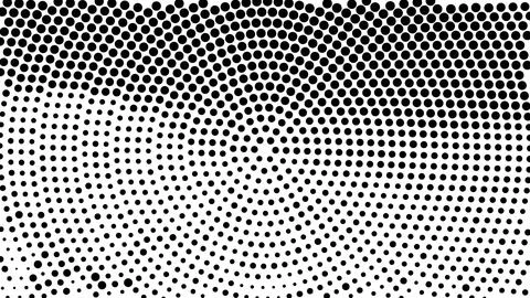 Abstract halftone pattern with concentric circles of black dots creating a .. Stock Illustration