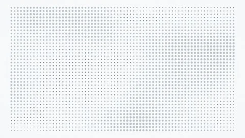 An abstract halftone pattern consisting of a grid of gray circles of varyin.. 스톡 동영상 346260507
