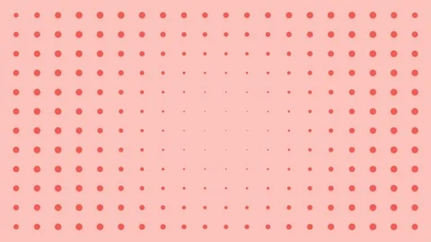 Abstract halftone pattern with coral circles on a soft peach background Stock-Footage 336263484