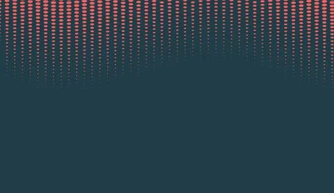 Abstract halftone pattern with coral pink dots on dark turquoise background Stock Illustration