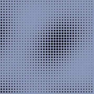 Abstract halftone pattern design with black dots on a light blue background.. Stock Illustration