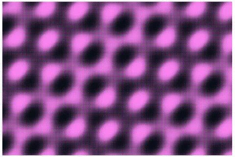Abstract halftone pattern design featuring repeating pink and dark blue dot.. Illustrazione stock