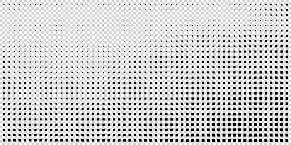 Abstract Halftone Pattern with Gradient Square Dots Stock Illustration