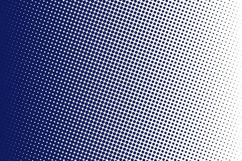Abstract halftone pattern with gradient transition in blue and white hues Illustrazione stock
