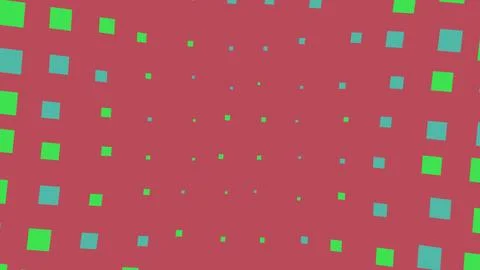 Abstract halftone pattern with green and blue squares Stock Illustration