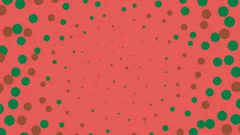 Abstract halftone pattern with green and brown circles Illustrazione stock