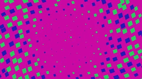 Abstract halftone pattern with green and blue dots on pink 스톡 일러스트