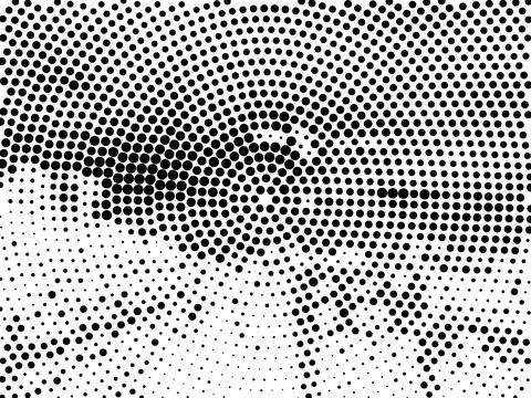 Abstract halftone pattern, monochrome dots graphic design, vector texture Stock Illustration