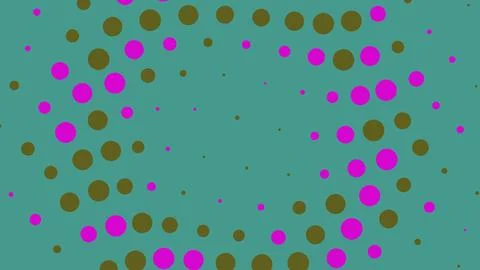 Abstract halftone pattern with pink and brown circles Illustrazione stock
