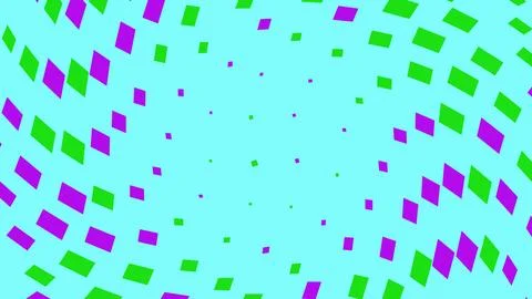Abstract halftone pattern with purple and green squares Stock Illustration