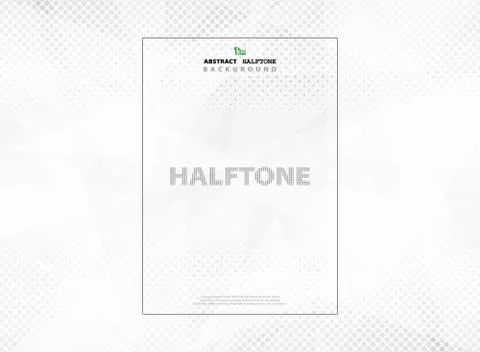 Abstract halftone pattern of technology geometric triangle white background. Stock Illustration