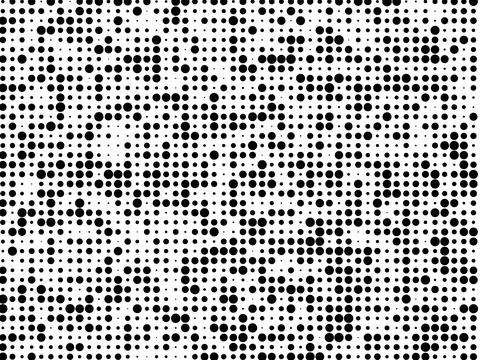 Abstract halftone pattern texture with black dots in varying sizes isolated.. Stock Illustration