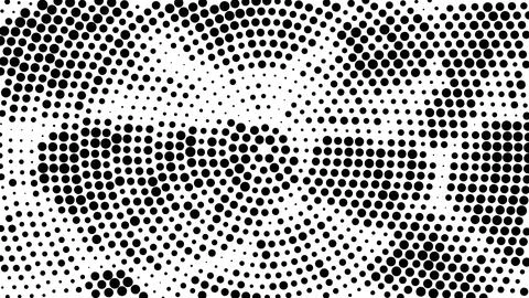 Abstract halftone pattern with varying black dot sizes, creating a dynamic .. イラスト素材