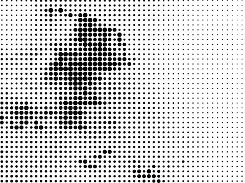 Abstract halftone pattern with varying dot sizes forming a textured backgro.. Stock Illustration