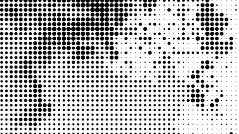Abstract halftone pattern with varying dot sizes forming a textured backgroun Illustrazione stock