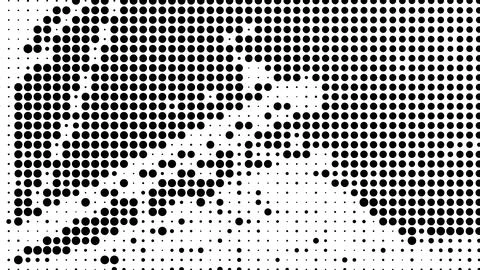 Abstract halftone pattern with varying dot sizes forming a diagonal wave st.. Stock Illustration