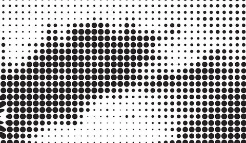 Abstract halftone pattern vector background with black dots of varying sizes on Stock Illustration