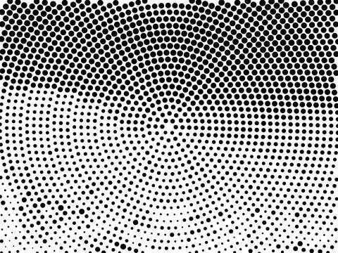 Abstract halftone pattern vector background with radial dots Stock Illustration