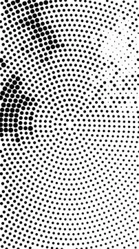 Abstract halftone pattern vector background with dots in radial gradient ar.. Stock Illustration