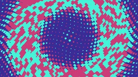 Abstract halftone pattern with vibrant blue pink and cyan dots イラスト素材