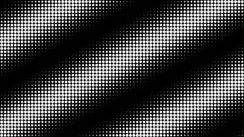 Abstract Halftone Pattern of White Circles on Black Background 動画素材 345743826