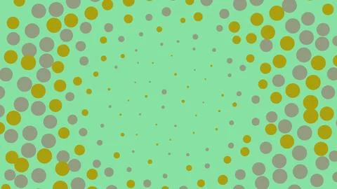 Abstract halftone pattern with yellow and grey circles Illustrazione stock