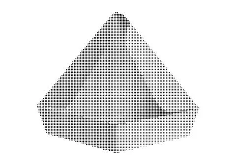 Abstract halftone pyramid shape with geometric gradients for modern graphic.. 스톡 일러스트
