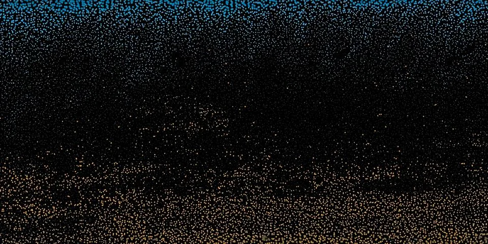 Abstract halftone random pattern on black Illustrazione stock