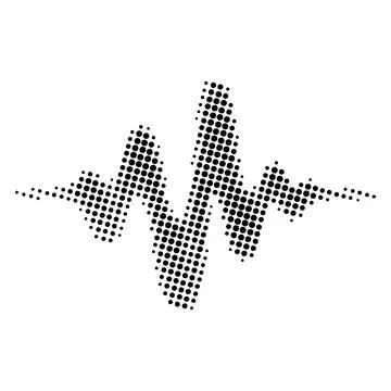 Abstract Halftone Sound Wave Audio Equalizer Vector Design イラスト素材