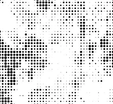 Abstract halftone texture. Black dots on white background. Vintage comic prin Stock Illustration