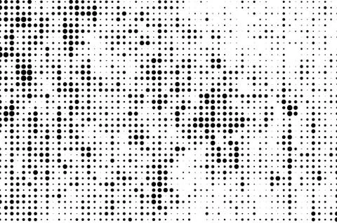 Abstract halftone texture. Black dots on white background. Vintage comic prin Stock Illustration