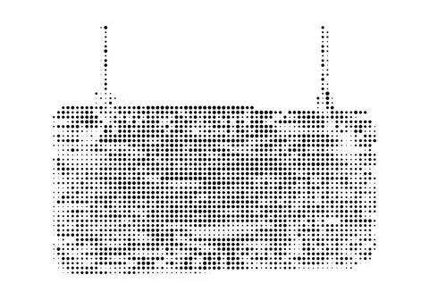 Abstract halftone texture with dots forming rectangle shape with two column.. Stock Illustration