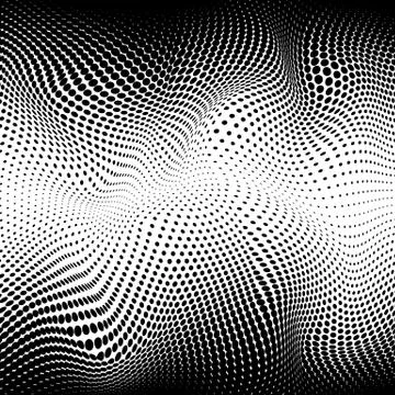 Abstract Halftone Texture.  Dotted Gradient Distort  Concept. Vector Backgrou Stock Illustration
