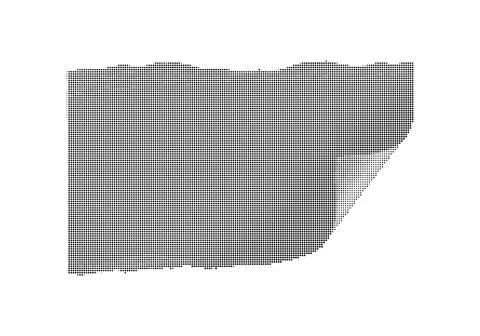Abstract halftone texture pattern consisting of dark dotted rectangular shape Stockillustratie