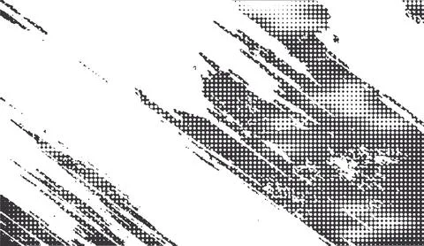 Abstract halftone texture vector background with dynamic grunge brush strokes Stock Illustration