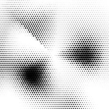 Abstract Halftone Texture. Vector black and white background Stock Illustration