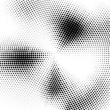 Abstract Halftone Texture. Vector black and white background Stock Illustration