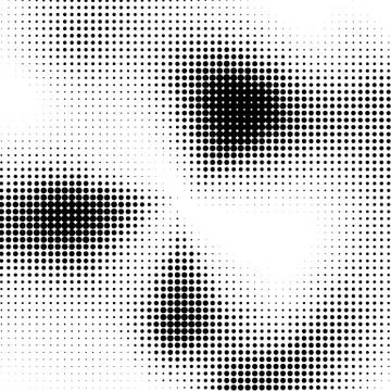 Abstract Halftone Texture. Vector black and white background Stock Illustration